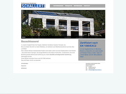 Website Schlosserei Schallert