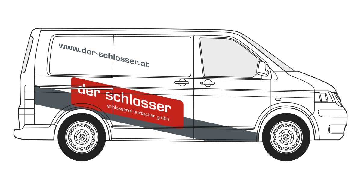 Beschriftung VW T5 "Der Schlosser"