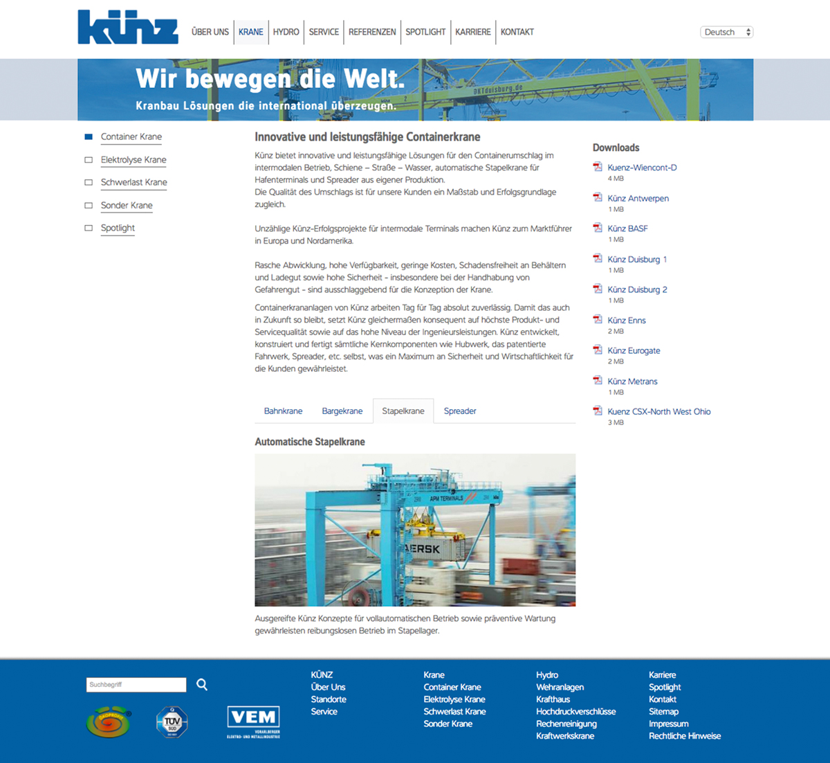 Hans Künz GmbH Update TYPO3
